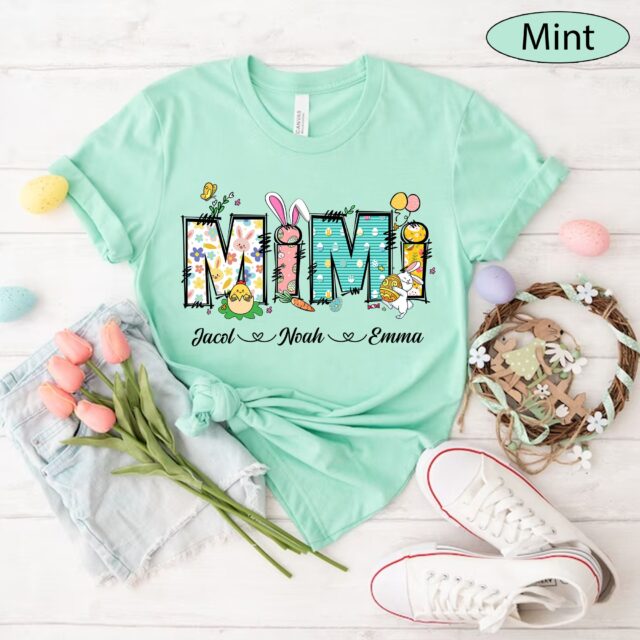Personalized Easter Grandma Shirt – Bunny Nana Mimi Gigi Shirt for Easter Day