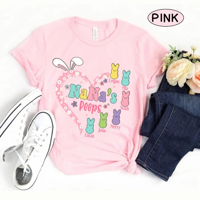 Personalized Grandma Easter Shirt Custom Easter Eggs Mimi Nana Tee