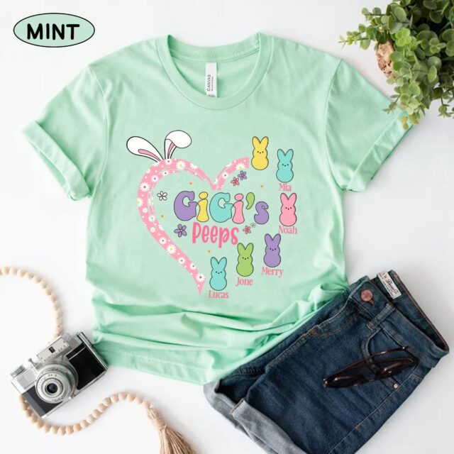 Personalized Grandma Easter Shirt Custom Easter Eggs Mimi Nana Tee