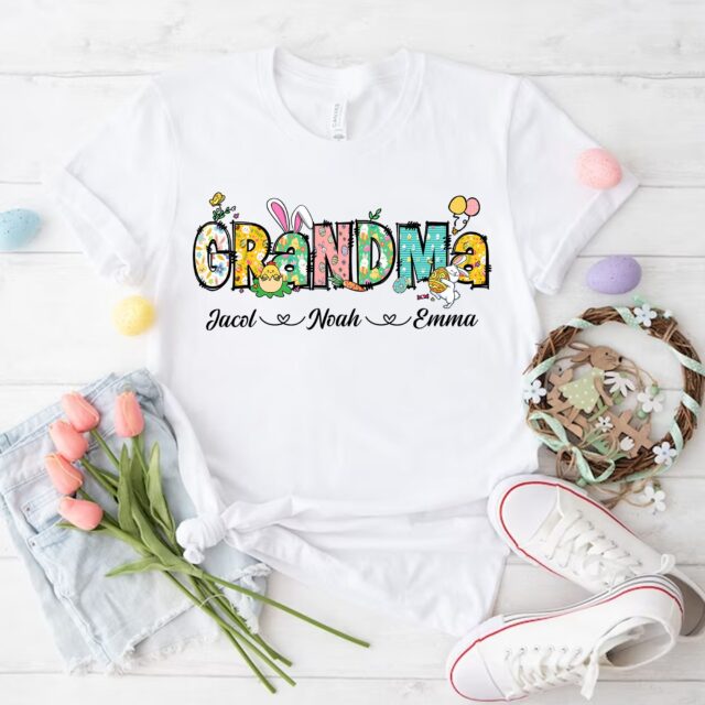 Personalized Easter Grandma Shirt – Bunny Nana Mimi Gigi Shirt for Easter Day