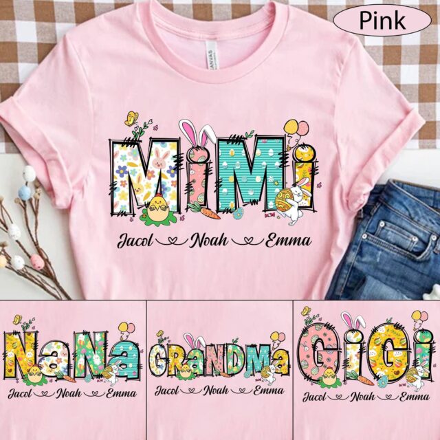 Personalized Easter Grandma Shirt – Bunny Nana Mimi Gigi Shirt for Easter Day