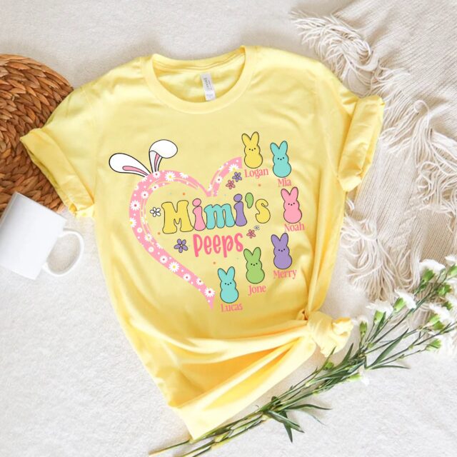 Personalized Grandma Easter Shirt Custom Easter Eggs Mimi Nana Tee