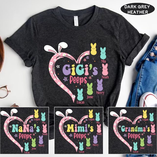 Personalized Grandma Easter Shirt Custom Easter Eggs Mimi Nana Tee