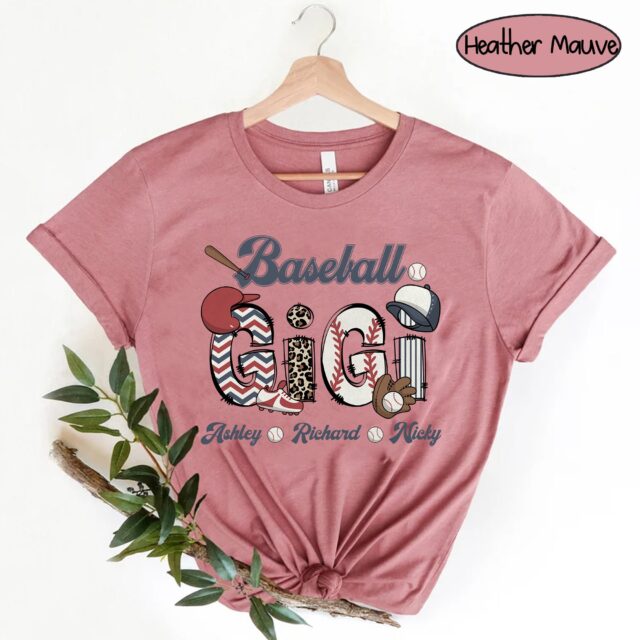 Personalized Baseball Grandma Shirt – Custom Baseball Tee for Mom & Nana