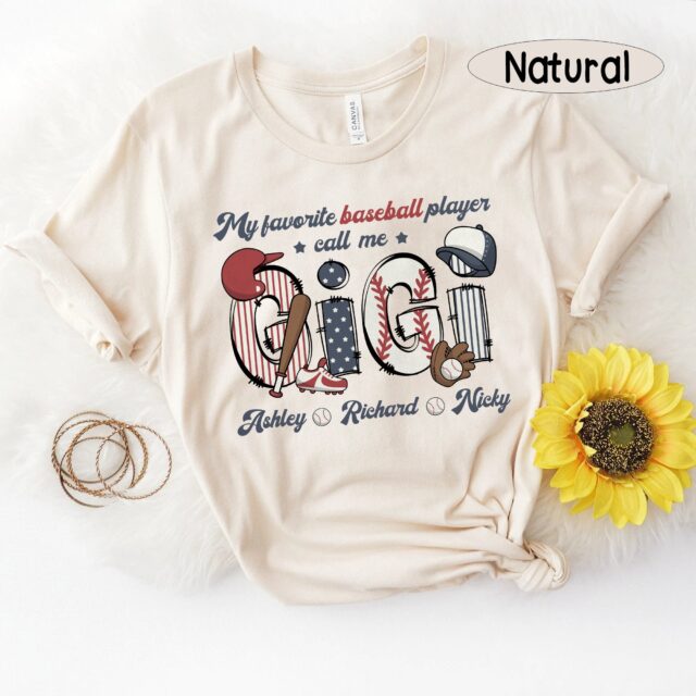 Personalized Baseball Grandma Shirt – My Favorite Player Calls Me Nana