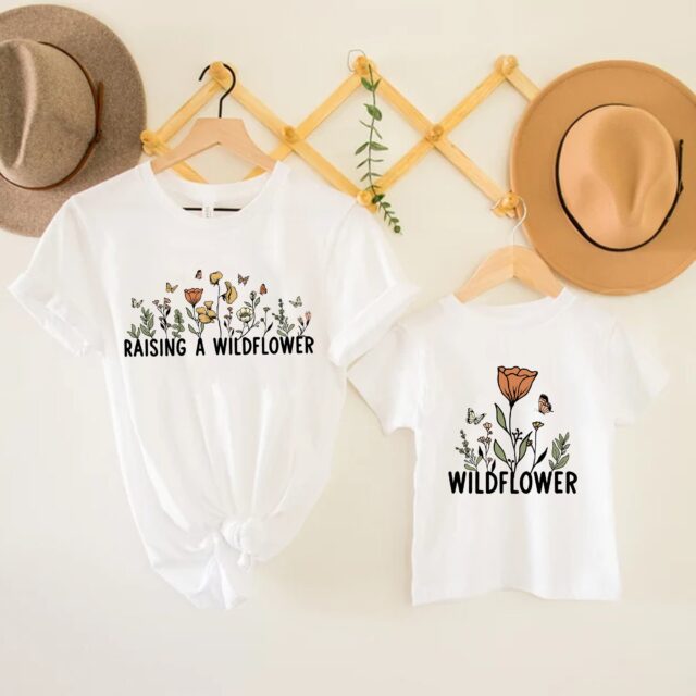 Raising a Wildflower Shirt – Mama & Mini Matching Outfit for Mother’s Day