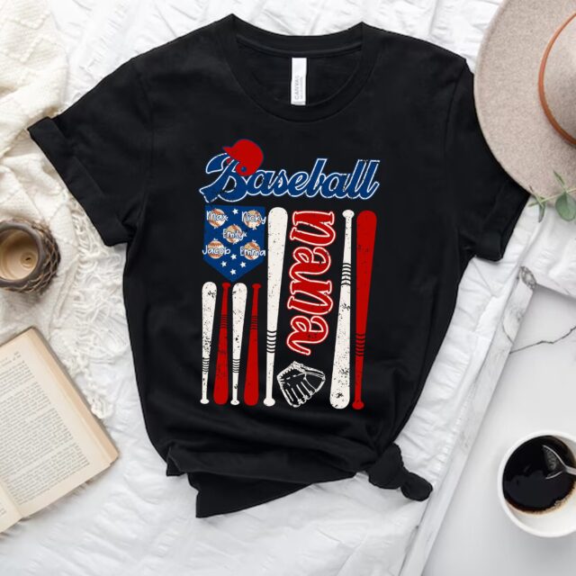 Personalized Baseball Grandma Shirt – Custom Nana & Mom Shirt, Baseball Lovers Gift