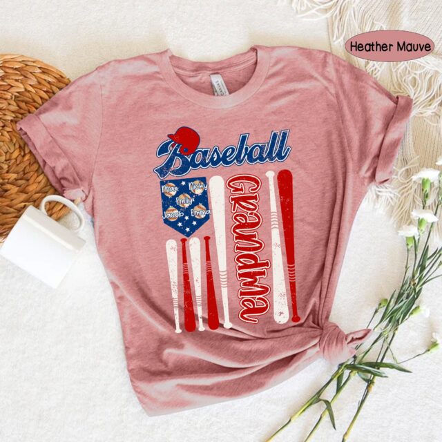 Personalized Baseball Grandma Shirt – Custom Nana & Mom Shirt, Baseball Lovers Gift