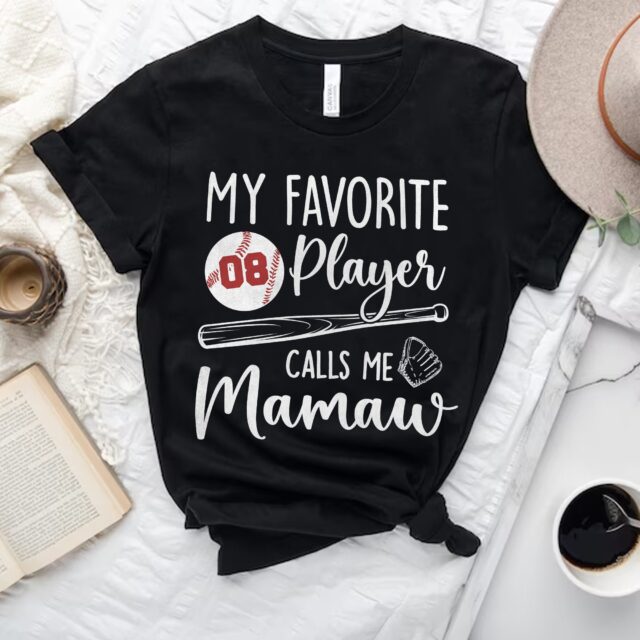 Personalized Baseball Mom Shirt My Favorite Player Calls Me Grandma