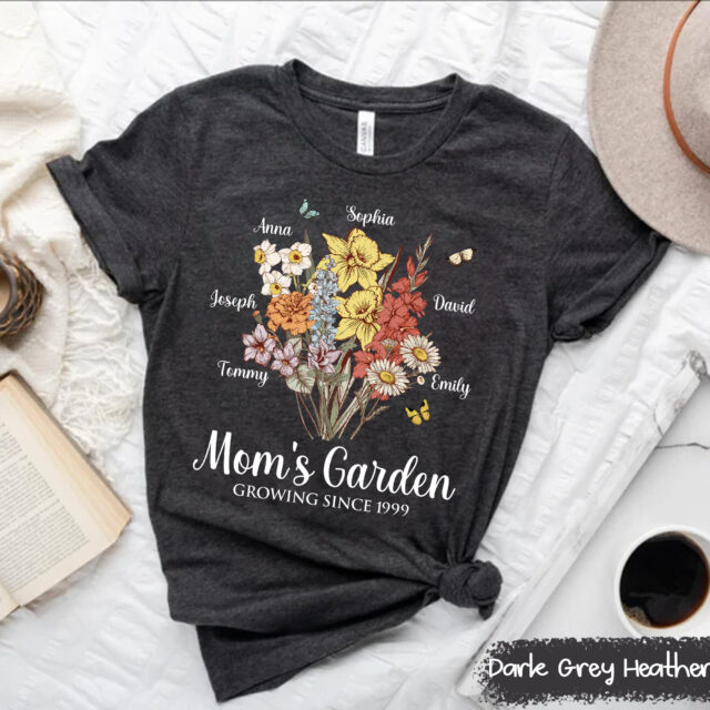 Personalized Mom’s Garden Shirt – Custom Birth Month Flower Tee for Grandma, Mother’s Day Gift