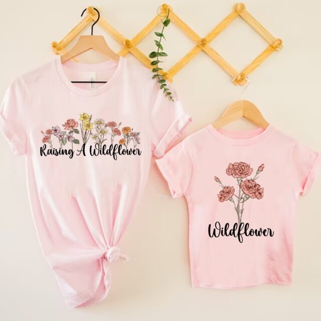 Raising a Wildflower Shirt – Mama & Mini Matching Outfit for Mother’s Day