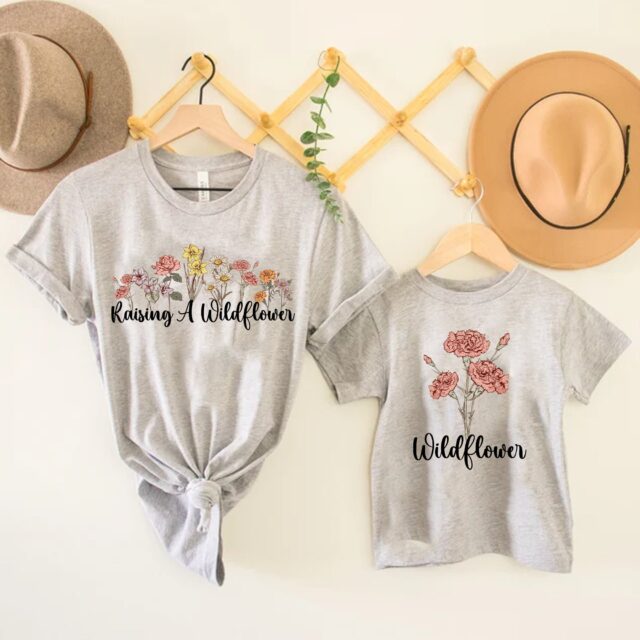 Raising a Wildflower Shirt – Mama & Mini Matching Outfit for Mother’s Day