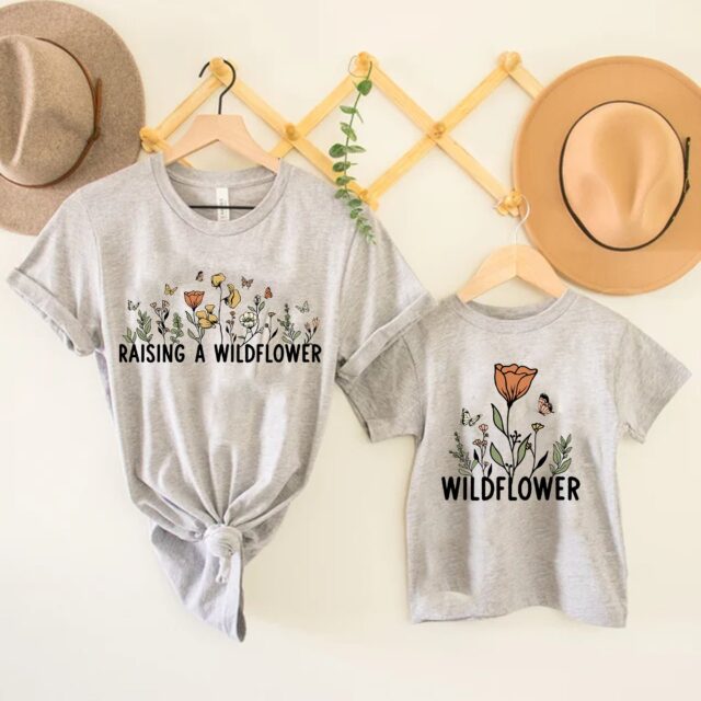 Raising a Wildflower Shirt – Mama & Mini Matching Outfit for Mother’s Day
