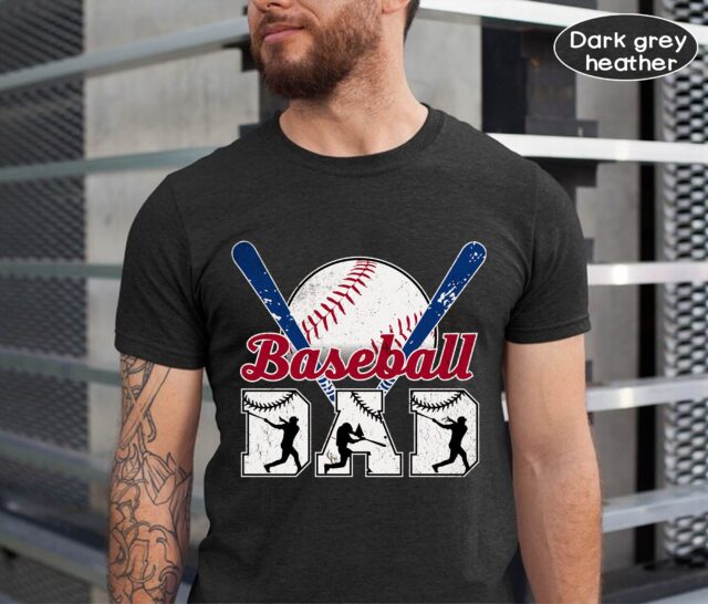 Personalized Baseball Dad Shirt – Custom Baseball Grandpa & Papa Shirt, Father’s Day Gift for Baseball Lovers