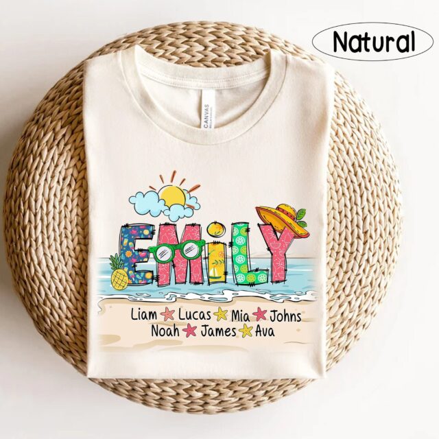 Personalized Summer Name Shirt – Custom Family Matching Outfit