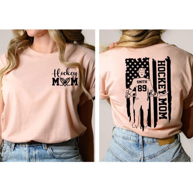 Custom Hockey Mom Shirt – Name & Number