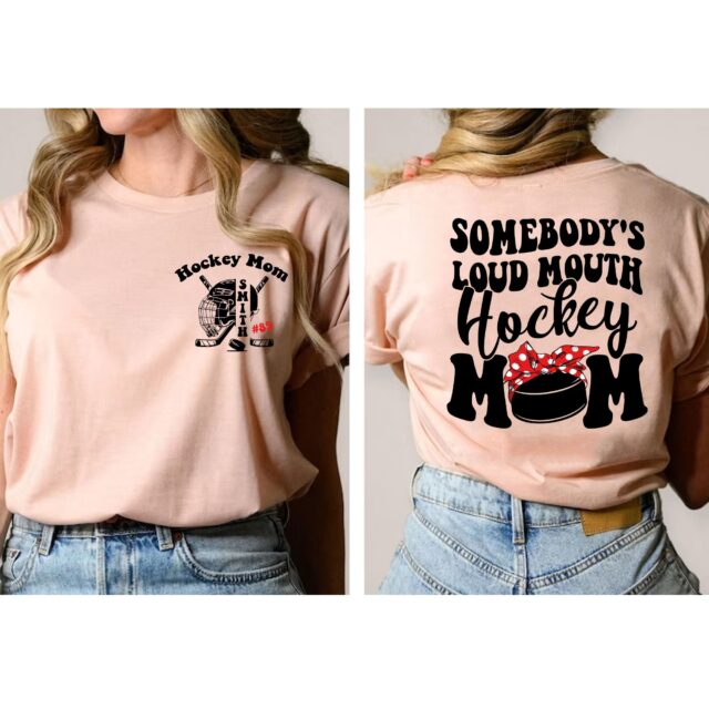 Custom Hockey Mom Shirt – Loud & Proud Hockey Mama Tee for Sports Moms