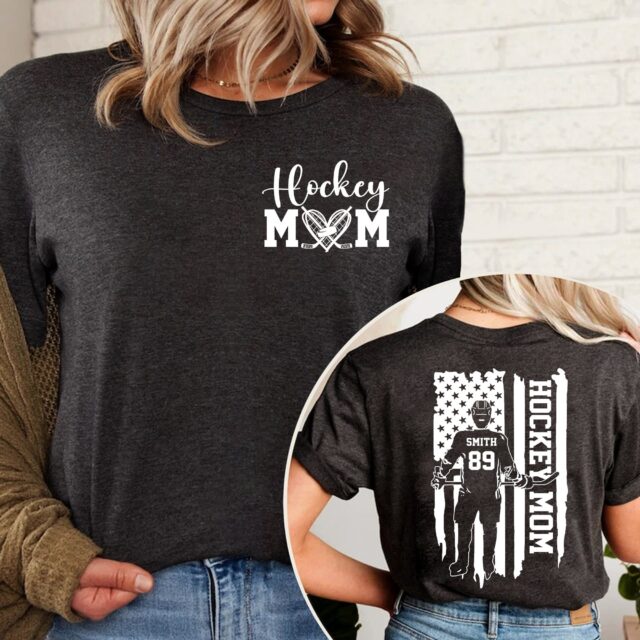 Custom Hockey Mom Shirt – Name & Number