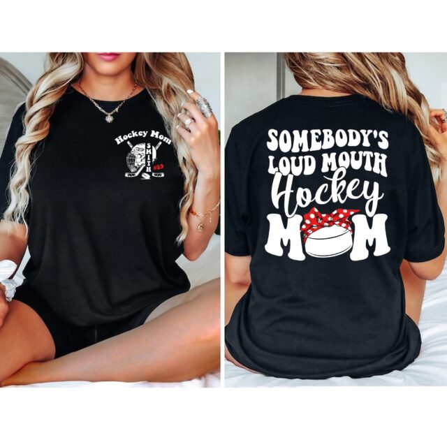 Custom Hockey Mom Shirt – Loud & Proud Hockey Mama Tee for Sports Moms
