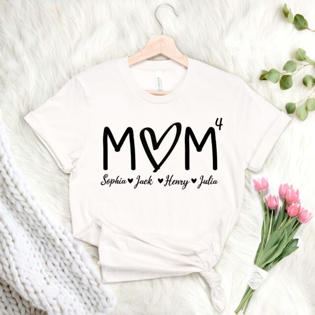 Custom Mom Shirt – Personalized Mom of Boys & Girls Outfit with Kid Names