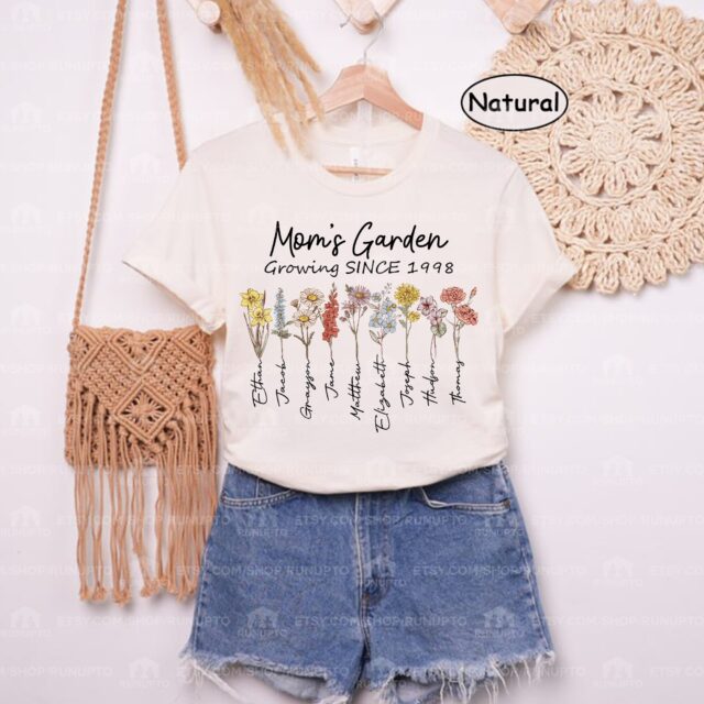 Personalized Mimi’s Garden Shirt – Custom Birth Month Flowers Shirt