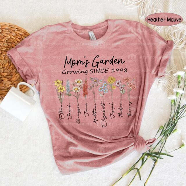 Personalized Mimi’s Garden Shirt – Custom Birth Month Flowers Shirt