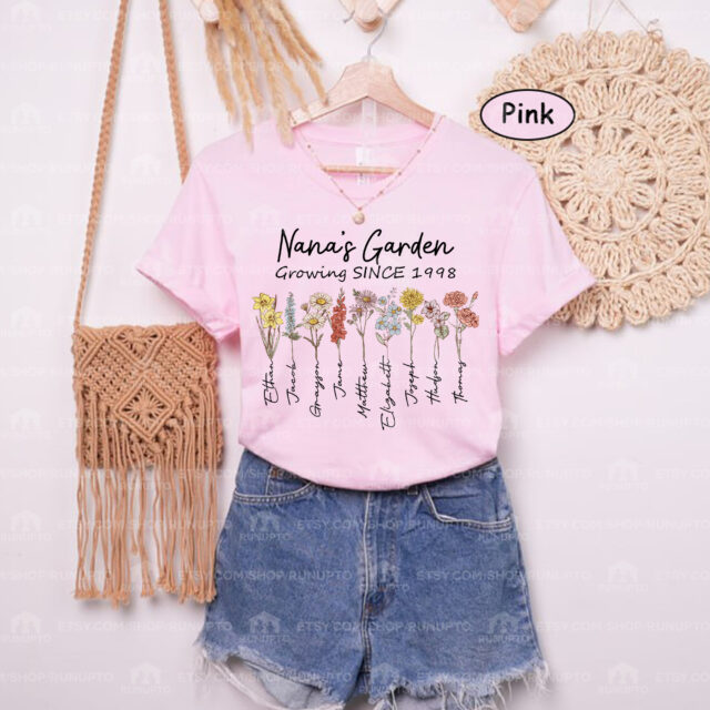 Personalized Mimi’s Garden Shirt – Custom Birth Month Flowers Shirt