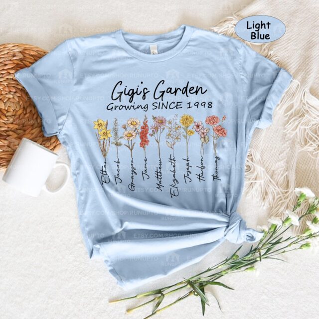 Personalized Mimi’s Garden Shirt – Custom Birth Month Flowers Shirt