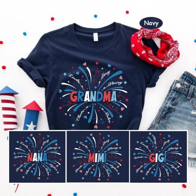 4th of July Grandma Shirt – Patriotic Independence Day Tee for Nana & Mimi