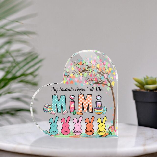Personalized Grandma Easter Acrylic Plaque – My Favorite Bunnies Call Me Grandma, Easter Decoration