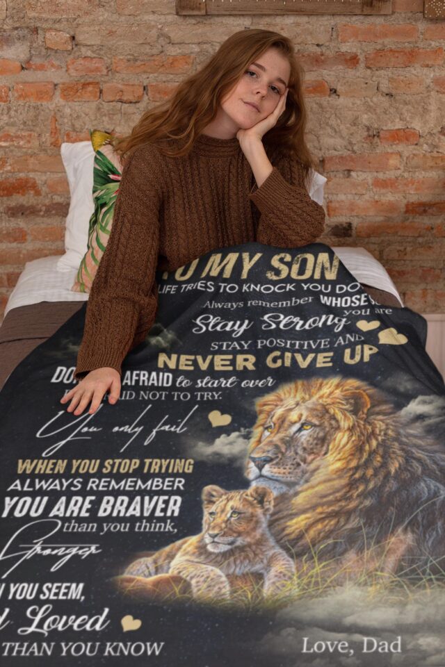 To My Son Blanket, Gift from Dad, Birthday & Anniversary Gift