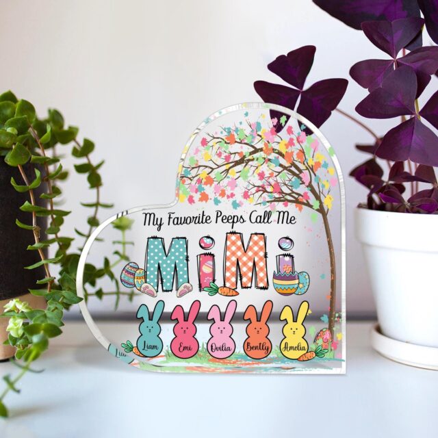 Personalized Grandma Easter Acrylic Plaque – My Favorite Bunnies Call Me Grandma, Easter Decoration