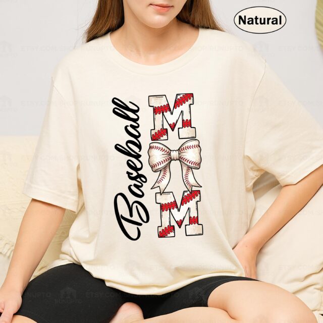 Personalized Baseball Mom Shirt – Custom Shirt for Mom, Grandma, & Nana