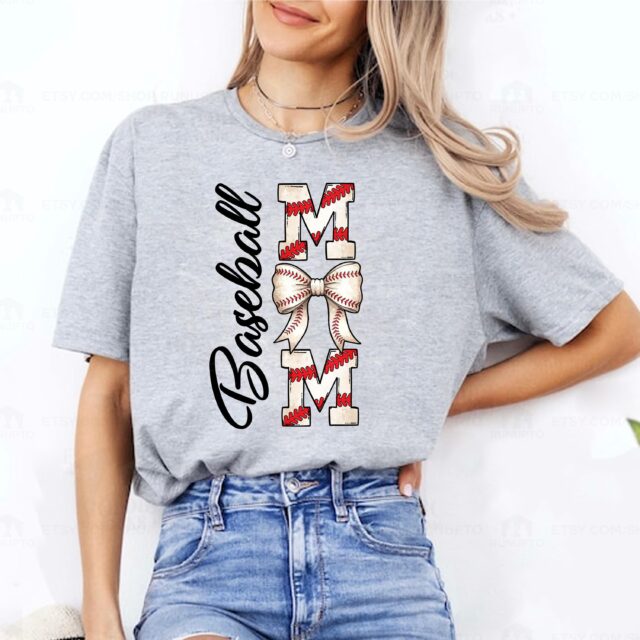 Personalized Baseball Mom Shirt – Custom Shirt for Mom, Grandma, & Nana