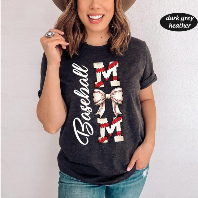Personalized Baseball Mom Shirt – Custom Shirt for Mom, Grandma, & Nana