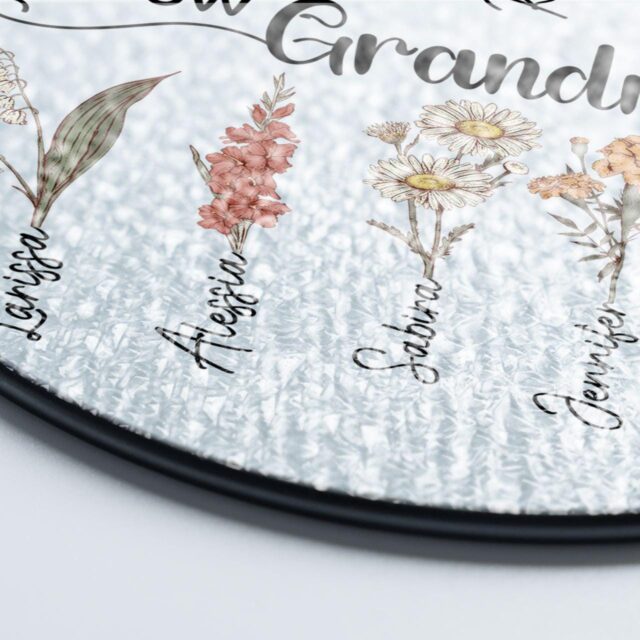 Personalized Birth Month Flower Garden Suncatcher Stained Glass