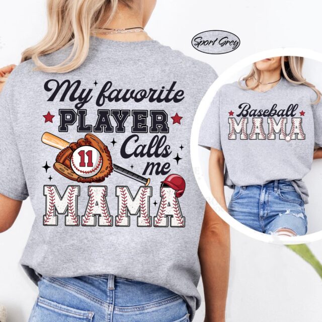 My Favorite Player Calls Me Mama Shirt – Baseball Game Day Tee