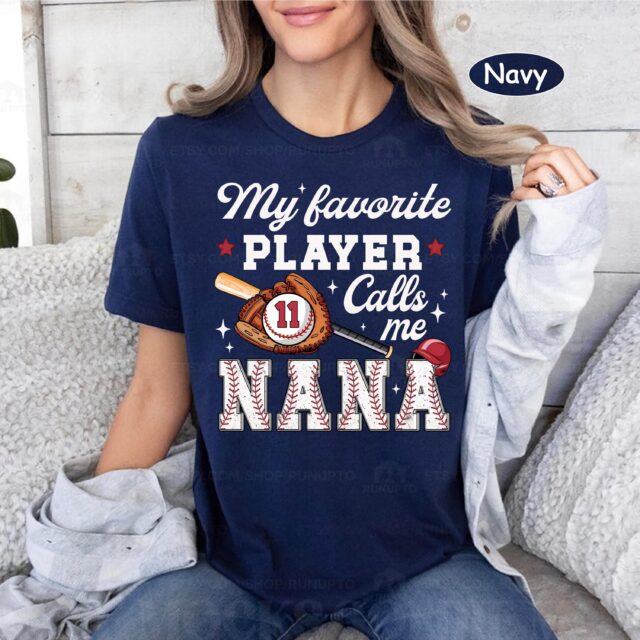 Personalized Baseball Mama Shirt – Custom Name Shirt for Mom & Nana