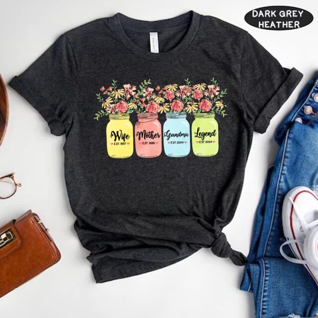 Wife, Mother, Grandma, Legend Shirt – Custom Dates Mother’s Day Gift