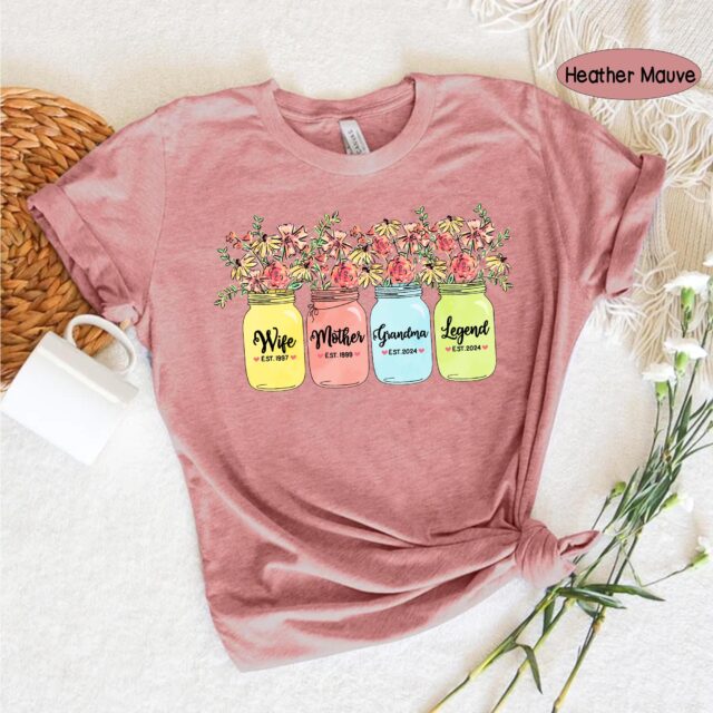 Wife, Mother, Grandma, Legend Shirt – Custom Dates Mother’s Day Gift