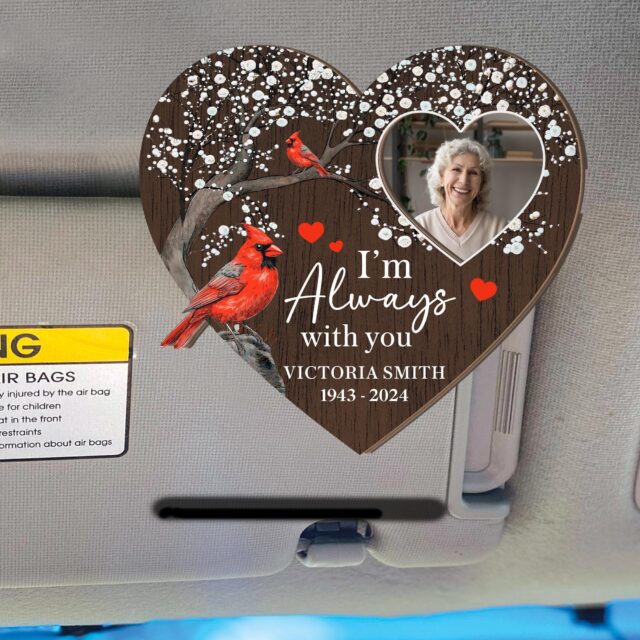 Custom Photo Car Visor Clip – Memorial Keepsake & Mother’s Day Gift