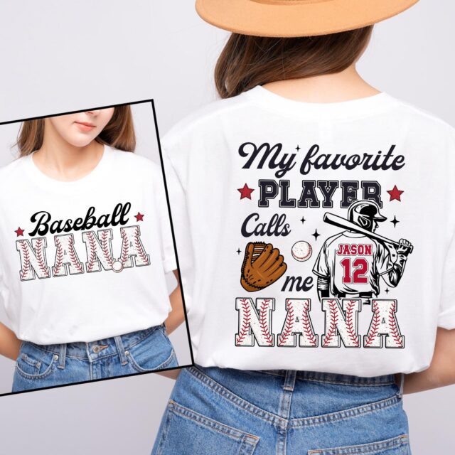 Custom Baseball Mom Shirt – My Favorite Player Calls Me Mom