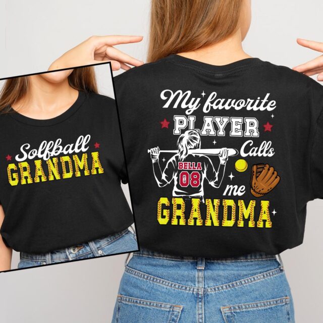 Softball Mom Shirt – Custom My Favorite Players Call Me Nana