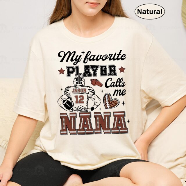 Personalized Football Mom Shirt – Custom Name & Number Sports Tee | Mother’s Day Gift