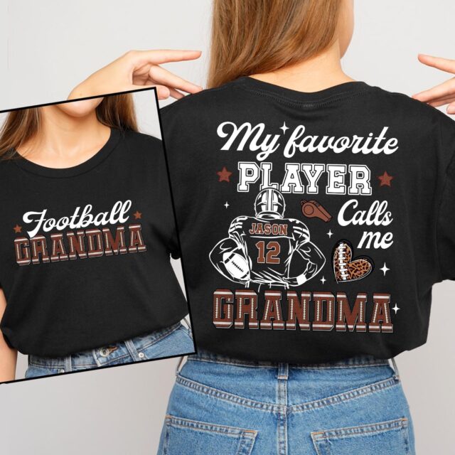 Personalized Football Mom Shirt – Custom Sports Tee with Name & Number | Mother’s Day Gift