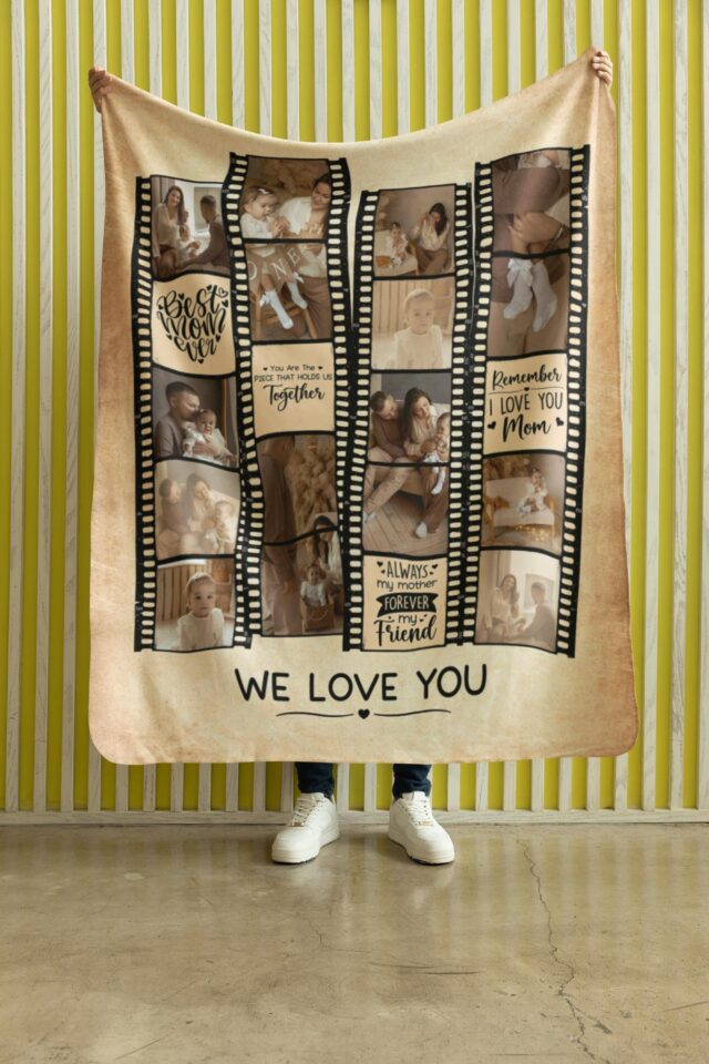 Custom Mom Photo Blanket – Personalized Mother’s Day & Birthday Gift