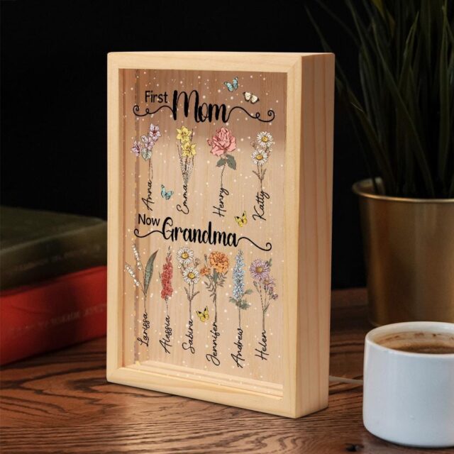 Custom First Mom Now Grandma Night Light – Personalized Mother’s Day Gift