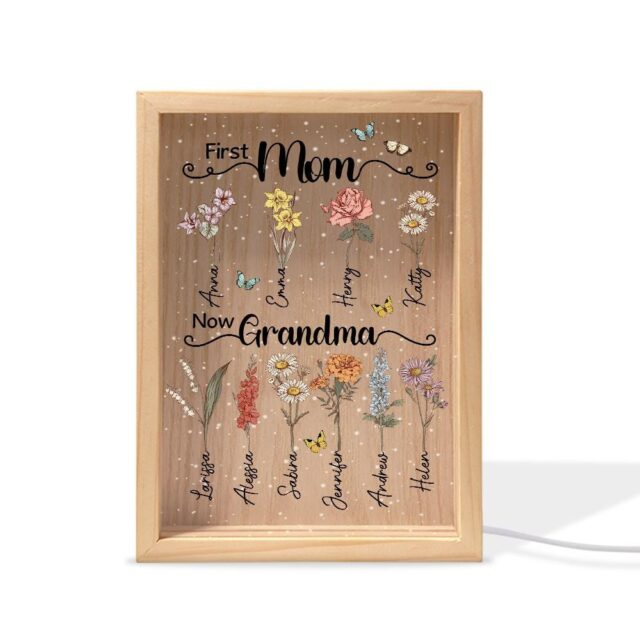 Custom First Mom Now Grandma Night Light – Personalized Mother’s Day Gift