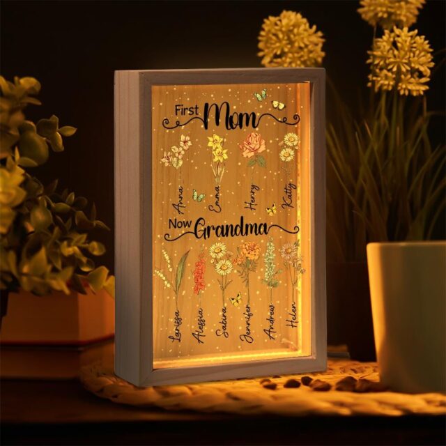 Custom First Mom Now Grandma Night Light – Personalized Mother’s Day Gift