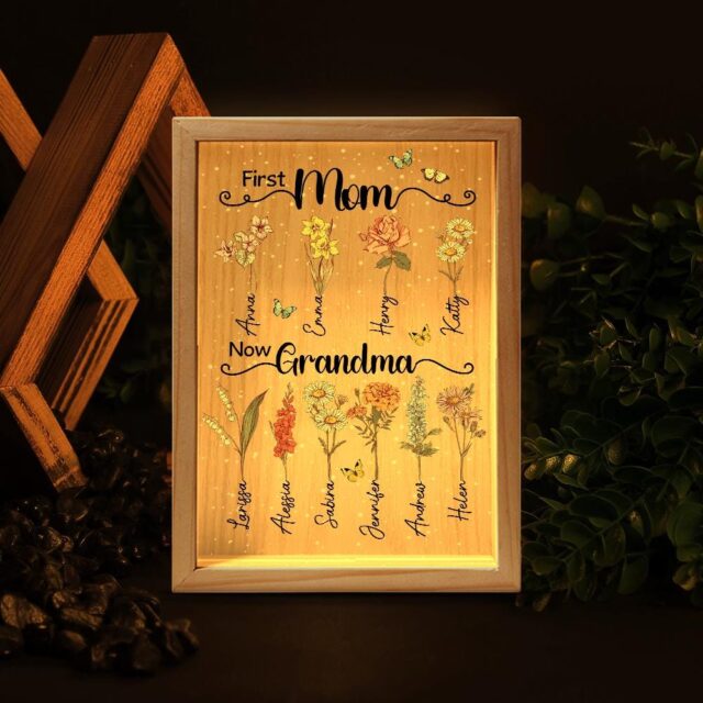 Custom First Mom Now Grandma Night Light – Personalized Mother’s Day Gift